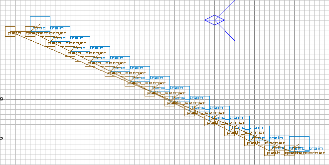 A screenshot of the escalator in QERadiant